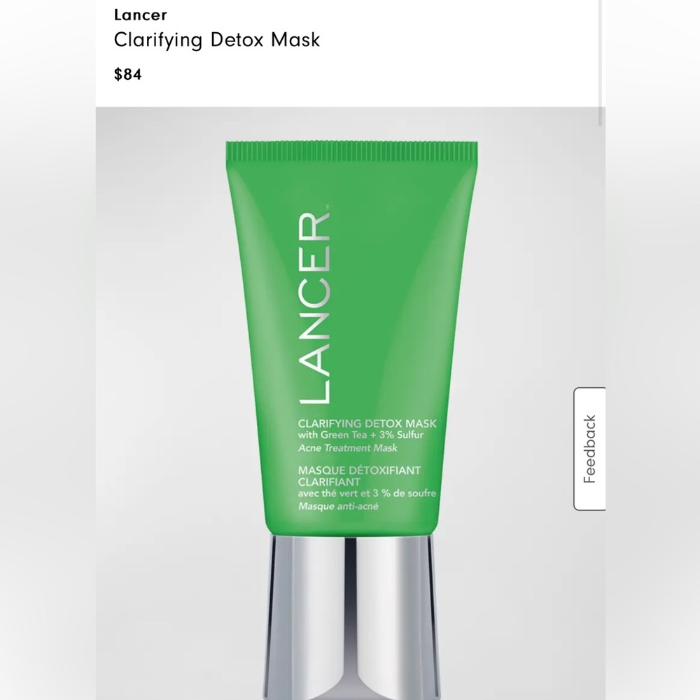 Lancer Clarifying Detox Mask. NWT. Only opened box to take pictures.